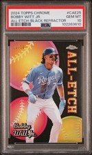 BOBBY WITT JR 2024 Topps Chrome All-Etch Black Refractor /10 PSA 10 POP 3 SSP