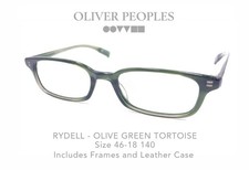 Oliver Peoples Frames Rare Authentic Vintage CYP Tortoise Olive Japan 46-18-140