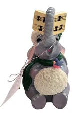 Lucky Phants #1052 - 1995 Elephant Figurine Music Sheet Ornament