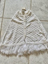 Vintage knit Toddler poncho cape deadstock Size 3T