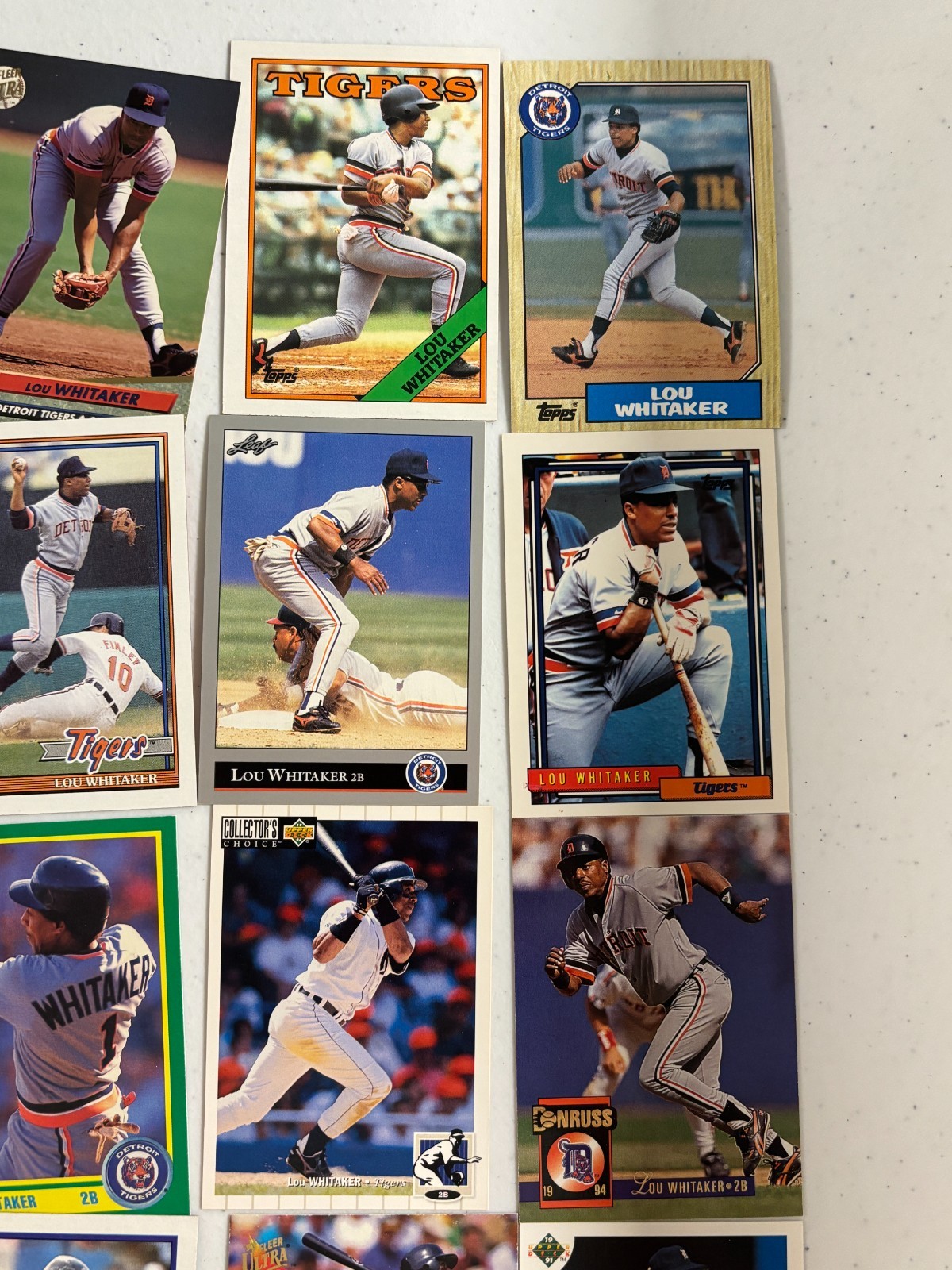 Lou Whitaker Mixed Brands 25 Card Lot - Detroit Tigers