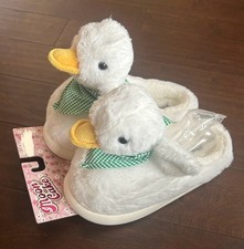 Moon Cake Womens Faux Fur Memory Foam Slippers New Sz L 9/10 Easter Duck