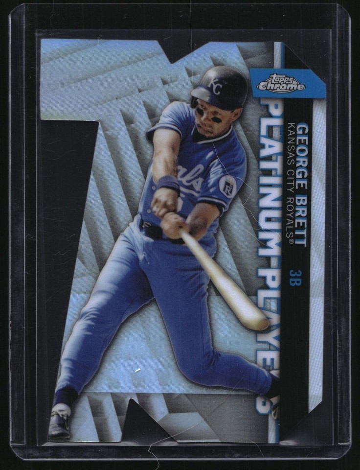 2021 Topps Chrome Update Platinum Players Die-Cut #CPDC-8 George Brett 2021 Topps Chrome Update Platinum Players Die-Cut #CPDC-8 George Brett