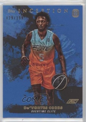 2021-22 Topps Inception OTE Overtime Elite Blue 29/199 De'Vontes Cobbs #27 0wp8