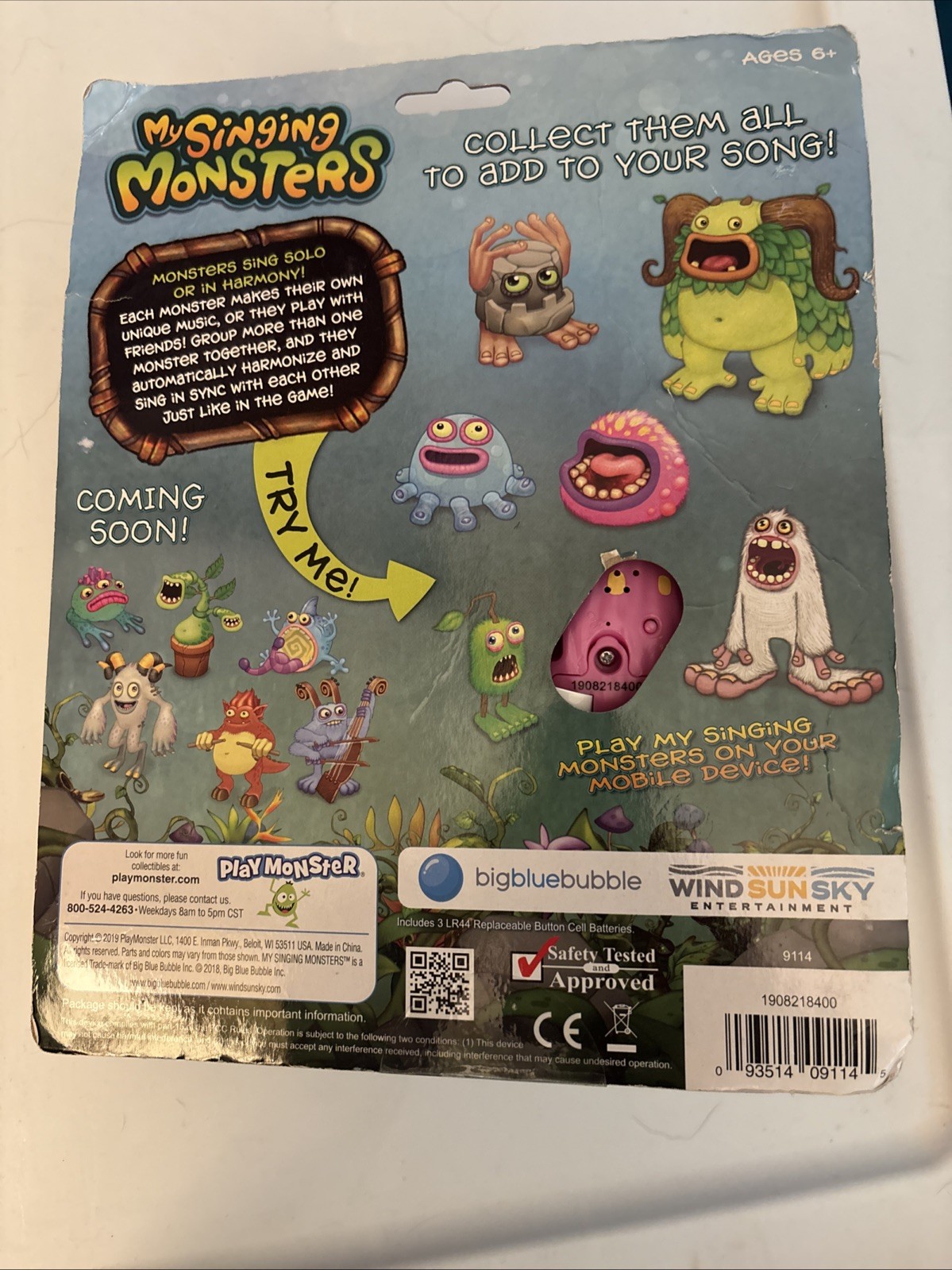 My Singing Monsters Maw Series 1 Bagpipe Toy Rare Figure Play Monster New