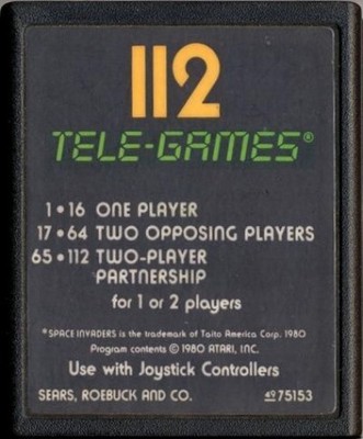 Atari 2600 Spiel - Space Invaders #Textlabel [Sears / Tele-Games] Modul