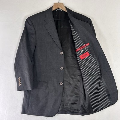 Hugo Boss Adamo Grant Men s Blazer 38S Gray 3 Button Wool Sport Coat