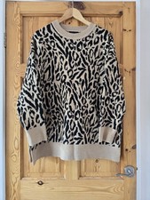 Leopard Print Jumper - New Look - Size L