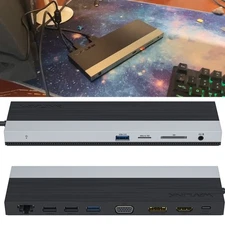 HDMI /DP/VGA USB C Hub 12-in-1 Laptop Docking Station Triple Display 100WPD Dock