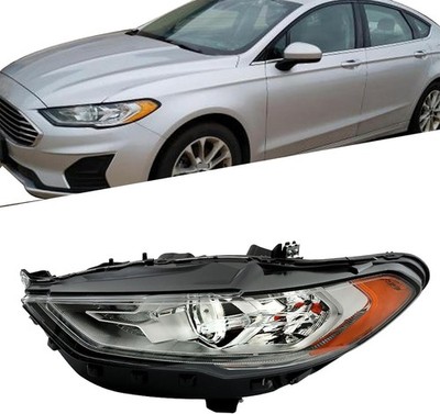 Headlights Front Head Lamps Replacement for Fusion 2017-2019 Halogen DRL Project