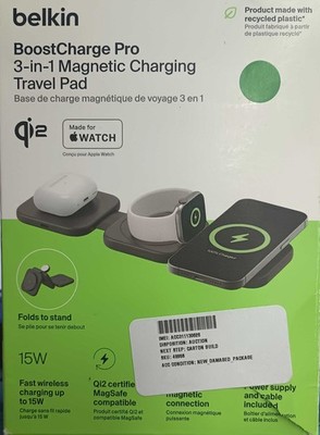 Belkin BoostCharge Pro 3-in-1 Magnetic Charging Travel Pad