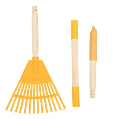 Ergonomic Garden Rake Lawn Maintenance Flower Bed Camping Utility