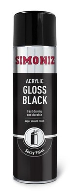 Simoniz Gloss Black Acryl Autolack Aerosol Spray Aerosol 500ml