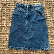 Vintage Calvin Klein Denim Pencil Skirt - High Rise - Size 8 - EUC