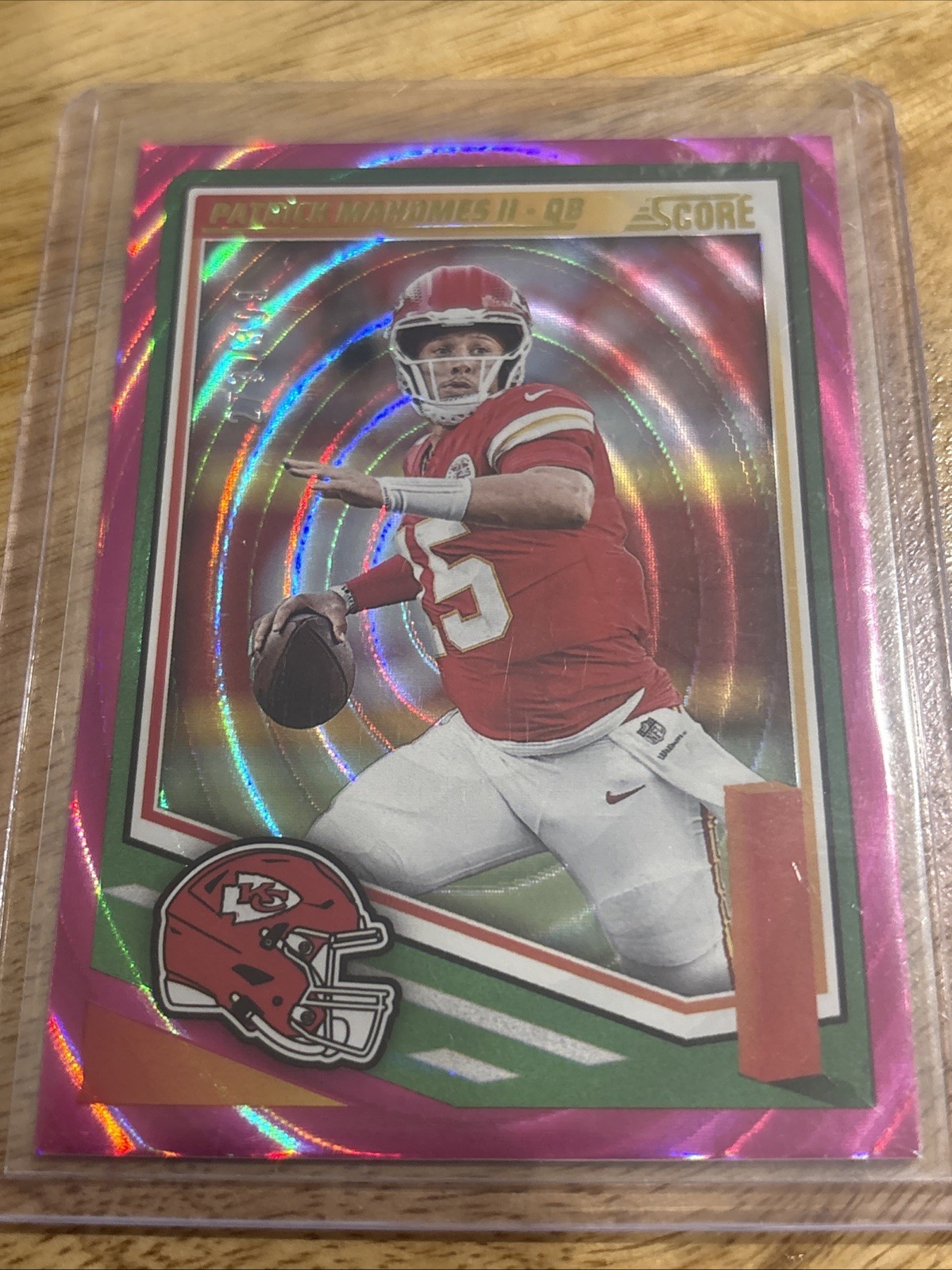 Patrick Mahomes II Panini 2025 Score Football Chiefs #100 Pink Parallel /399