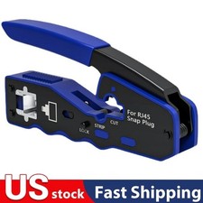 RJ45 Pass Through Crimping Tool for Cat5 Cat5e Cat6 Plugs Connector Network