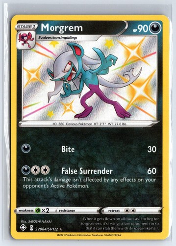 Morgrem SV084/SV122 Shiny Rare Shining Fates Shiny Vault Pokemon Holo Near Mint