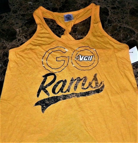 NEW" Virginia Commonwealth VCU Rams ~ Tank Top T-BACK SHIRT Women Junior L 12 14 - Picture 2 of 7