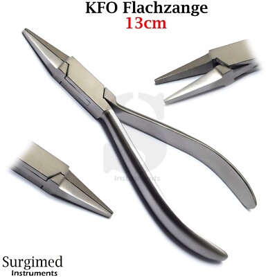 KFO Dental Flat Nose Pliers Ligatures Wire 13cm Dental Technology Orthodontics