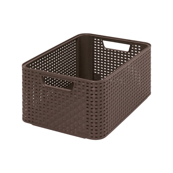 Curver Aufbewahrungsbox Ordnungsbox Sammelbox Kiste Natural Style M Braun-image