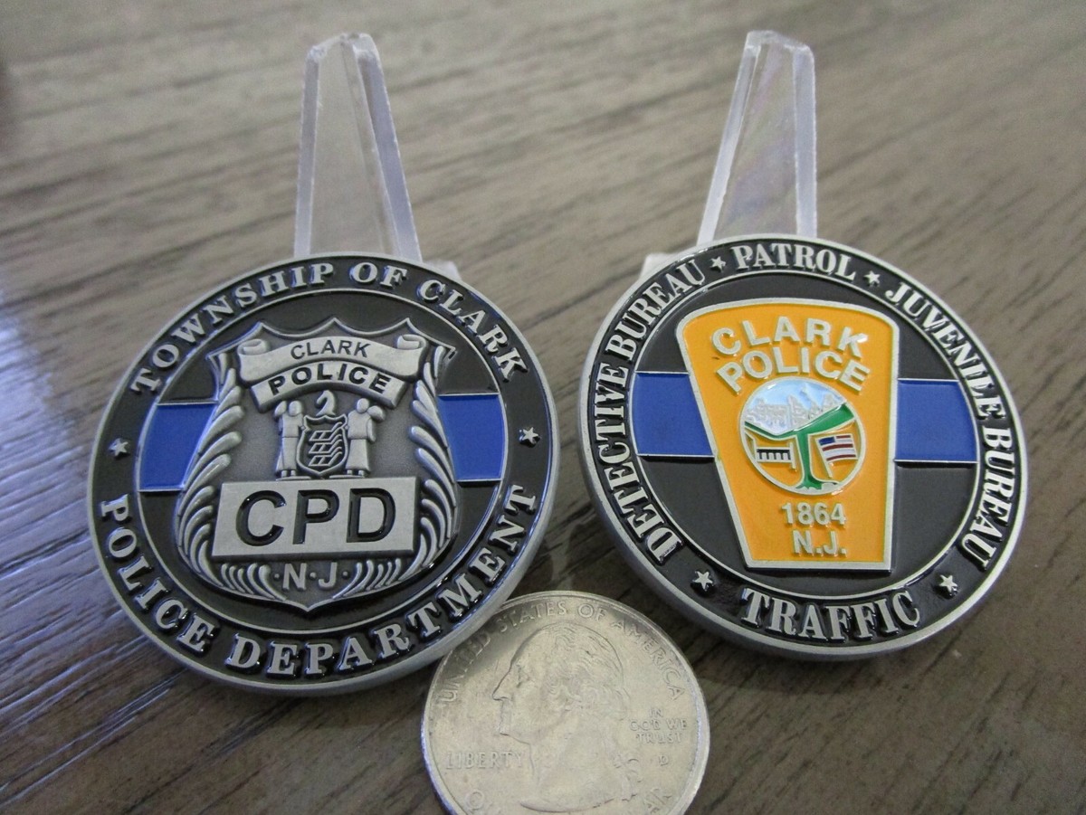 Township of Clark Police Department New Jersey CPD Challenge Coin. | eBay