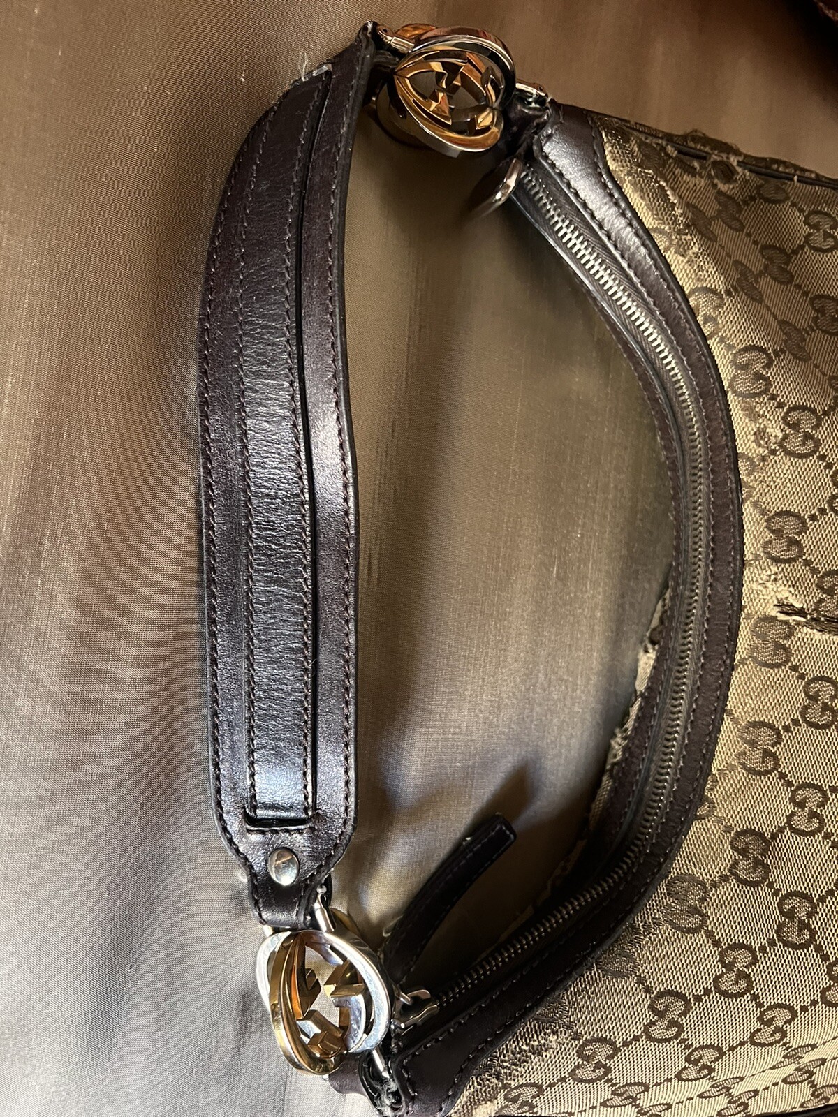 GUCCI HOBO HANDBAG AUTHENTIC MONOGRAM - image 10