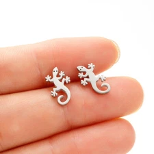 2pairs stainless steel Lizard earrings, 4 colors Jewelry Wholesale FJS267-702