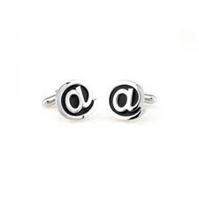 Sale @ PC silver black cufflinks Business Wedding Gift for Suit Shirt Formal 
