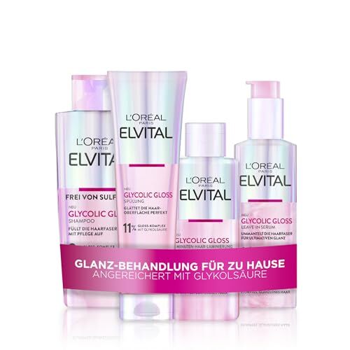 L'Oréal Paris Elvital Glycolic Gloss Shampoo Split Ends Smoothing Dull Hair - Picture 8 of 9