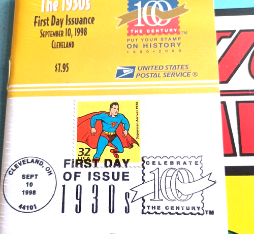 Superman comics Servicio Postal de Estados Unidos reimpresión años 30 primer día de emisión 30-09-1998 - Imagen 2 de 4