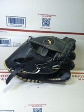 Franklin Mesh Tek 9.5" Black/Gold Youth Tee Ball Baseball Glove 22808 for RHT