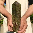 1750g Natural dragon blood stone Obelisk Crystal wand Point Reiki Healing — photo 6