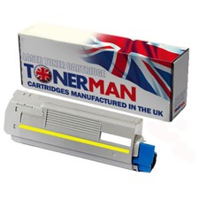 Toner for OKI C612 OKI C612N OKI C612DN 46507505 6,000 pages Yellow UK Reman.
