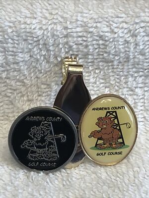 Andrews county golf course clip on with two ball markers