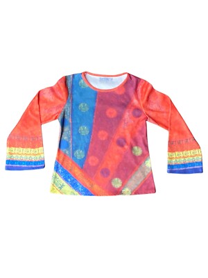Misslook Boho Psychedelic Tunic/Sweater/Pullover Casual Artsy Women s Medium