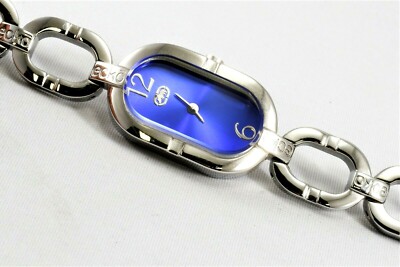 NWT Marc Echo ''NON STOP'' Women Watch Sea Blue Elongated Oval Dial New Battery