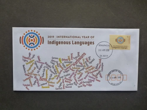 AUSTRALIA 2019 INDIGENOUS LANGUAGE PRIVATE ILLUSTRATED FDC 2