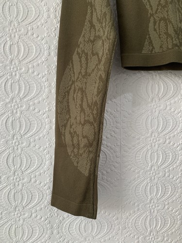 Puma Womens Cropped Zip Top and Leggings Set Khaki Size 10 BNWT - Picture 5 of 12
