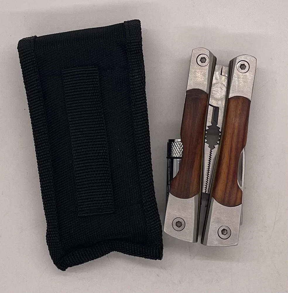 Multi-tool With Flashlight And Holster , Works, Unbranded