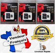 Carte Mémoire CL 10 Full HD KINGSTON 90 MB/s Micro SDHC SDXC 16 32 64 Giga Gb Go