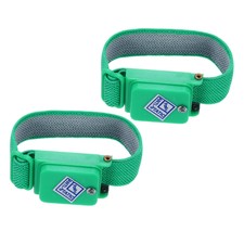 2pcs Anti Static Wrist Strap, ESD Antistatic Bracelet with Spare Bracelet Green