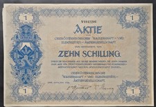 Ober&ouml;sterreichische Wasserkraft- und Elektrizit&auml;ts-AG, Linz 1926, Art-Deco Aktie