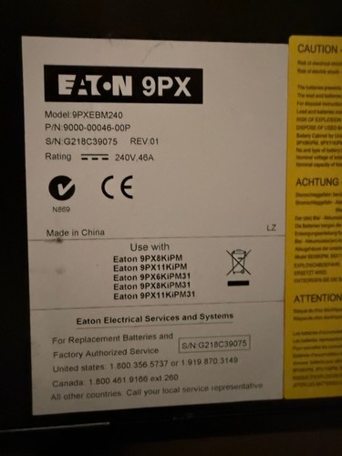 Eaton 9PX8Ki 9PX 8000i / 8kVA + NEW BATTERIES - 9PXEBM240 pack + MBP11KI bypass - Afbeelding 4 van 8