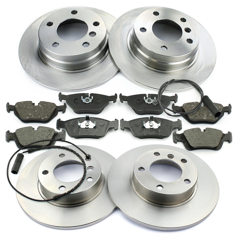 BMW 3er E36 BREMBO BREMSBELÄGE VORNE + HINTEN + WARNKONTAKTE