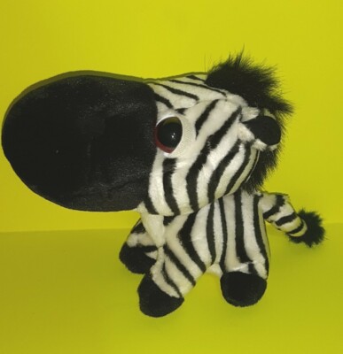 Zebra Plush Farm Animal Big Head Dog Plush Soft Coop Toys