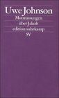 Mutmassungen Uber Jakob by Uwe Johnson (Paperback, 1959)