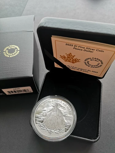 *** CANADA  2025  $1  FINE  SILVER  COIN   ***  PEACE   SILVER  DOLLAR  ***