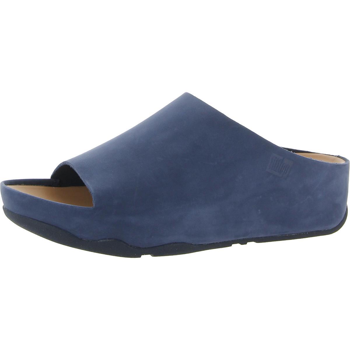 Женские босоножки SHUV из нубука Fitflop Navy Slide, размер 11, средний (B, M) BHFO 6180
