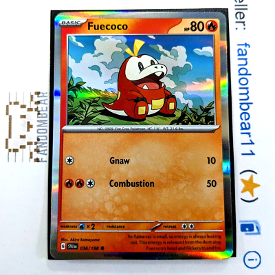 Fuecoco HOLO PROMO card 036/198 SV1 Scarlet & Violet Base Set 2023 Pokemon LP/MP | eBay Fuecoco HOLO PROMO card 036/198 SV1 Scarlet & Violet Base Set 2023 Pokemon LP/MP | eBay