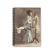Lady With A Mannequin Vintage Image Spiral Notebook - for Creative Minds